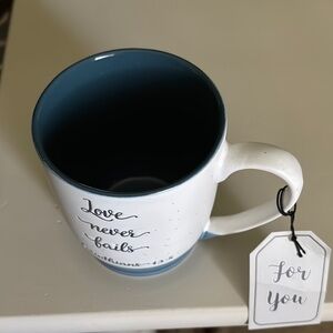 Blue and White Ceramic Mug